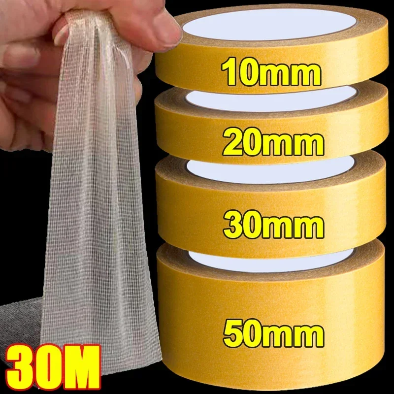 Doppelseitiges Stoff-Basisband, transparent, robust, selbstklebend, Netz-Fixierungsbänder, wasserfest, hochviskose Teppichaufkleber Image