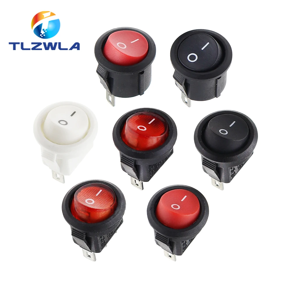 10PCS KCD1 2PIN 15mm Auf/Off Runde Boot Rocker Schalter DC AC 3A/250V auto Dash Dashboard Track Dropshipping Image