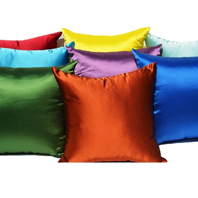 Nachgeahmter Seiden-Kissenbezug, 100 % Satin, Kissenbezug, 50 x 50, massiver Kissenbezug, 60 x 60 cm, Heimdekoration für Sofa, Stuhl, 45 x 45 40 x 40 cm, glatt