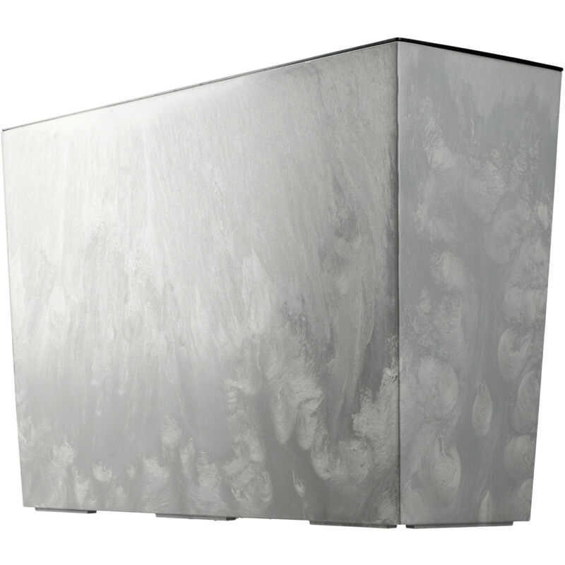 Kadax - Vaso Da Fiori Vaso Da Fiori Alto Con Supporto Per Fiori + Inserto 19x56 Cm Grigio Cemento