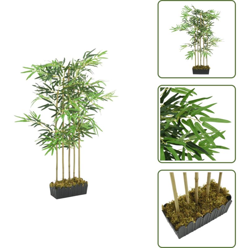 Albero Artificiale - Vidaxl Albero Bambù Artificiale 730 Foglie 120 Cm Verde - Pianta Artificiale