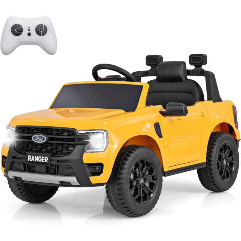 Goplus - Auto Elettrica 12v Per Bambini, Licenza Ford Ranger, Con Telecomando, Usb, Clacson, 2 Modalità Di Guida, Connessione Wireless, Partenza Progressiva, Per Bambini Da 3 A 6 Anni