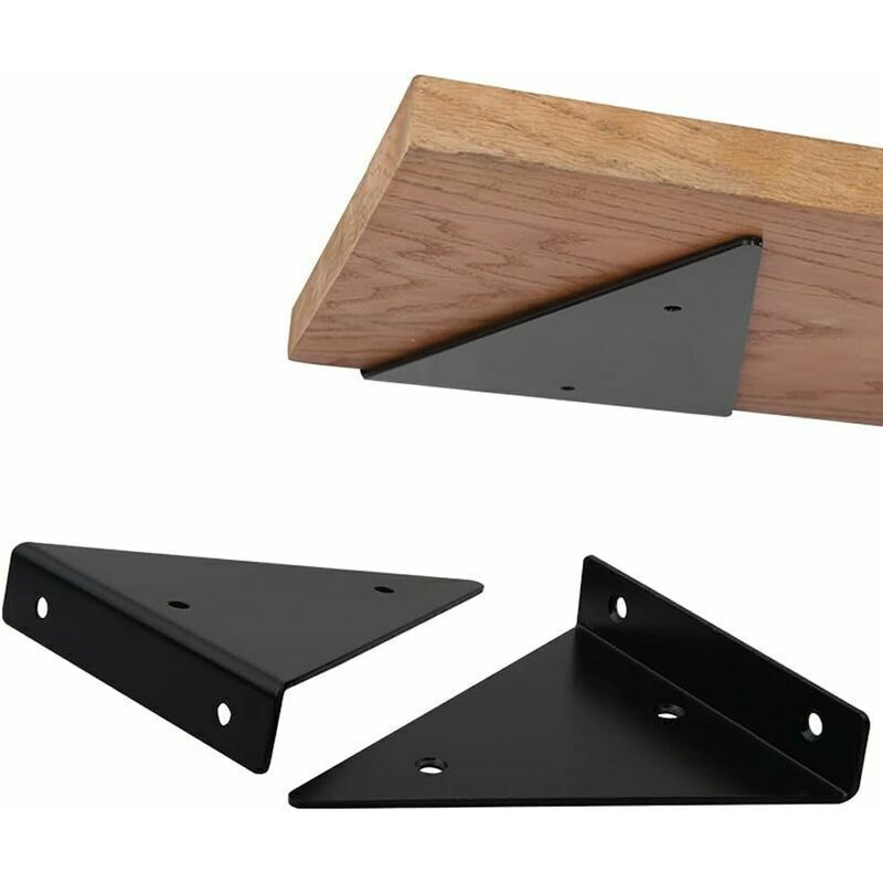 Mensola Da Parete Con Fissaggio Invisibile, 10 Cm, 2 Pezzi, Staffa Per Mensola Triangolare, Supporto Per Mensola Invisibile, Staffa Per Mensola In Metallo Invisibile, Staffa Per Mensola Triangolare In