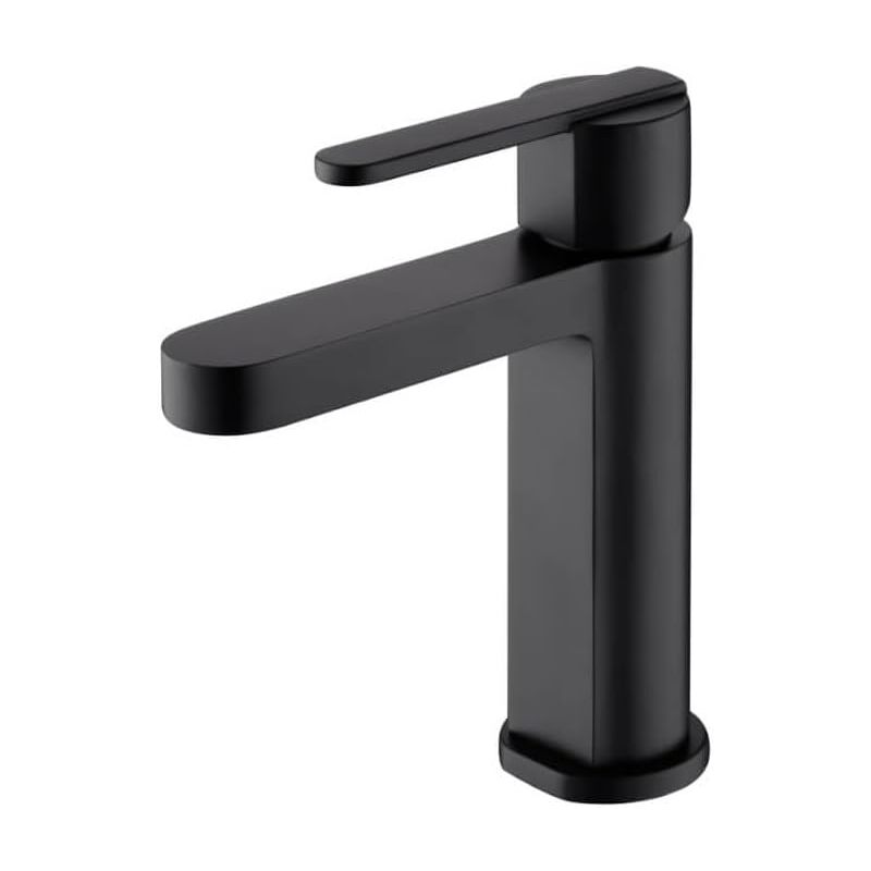 Mice Collection - Rubinetto Da Bagno Monocomando - Rubinetto Lavabo In Ottone Per Acqua Calda/fredda - Rubinetto Lavabo - Rubinetto Bocca Corta Colore Nero Opaco