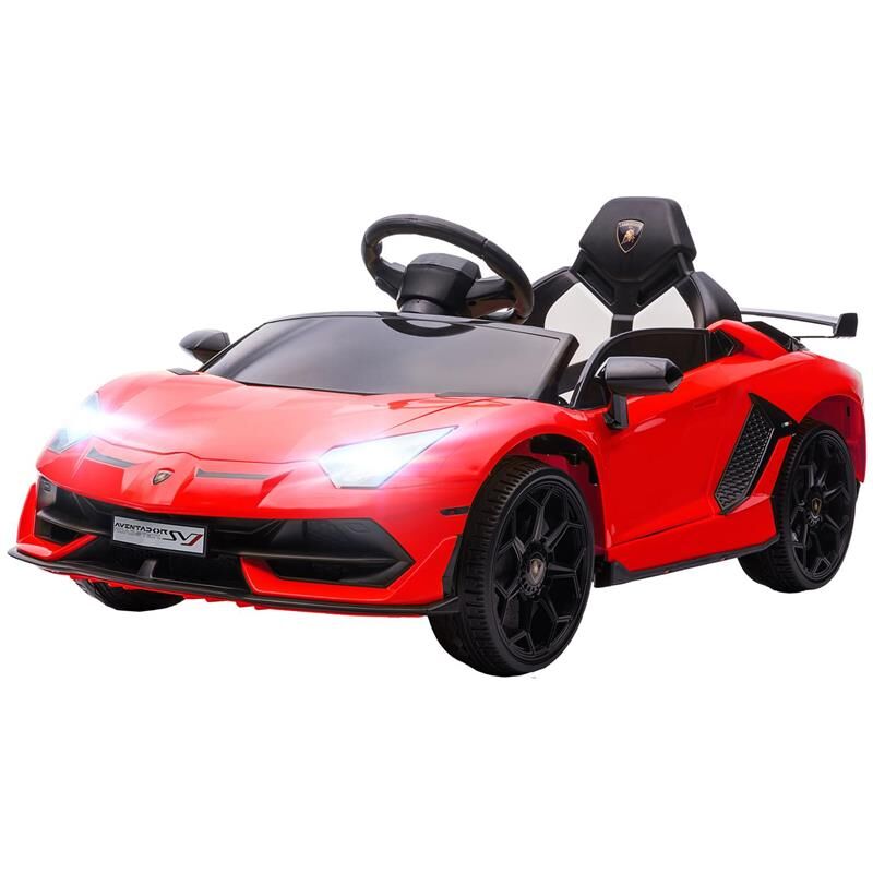 Maury's - Macchina Elettrica Per Bambini A 12v Licenza Lamborghini Con Clacson E Telecomando. 107.5x63x42 Cm. Rossa