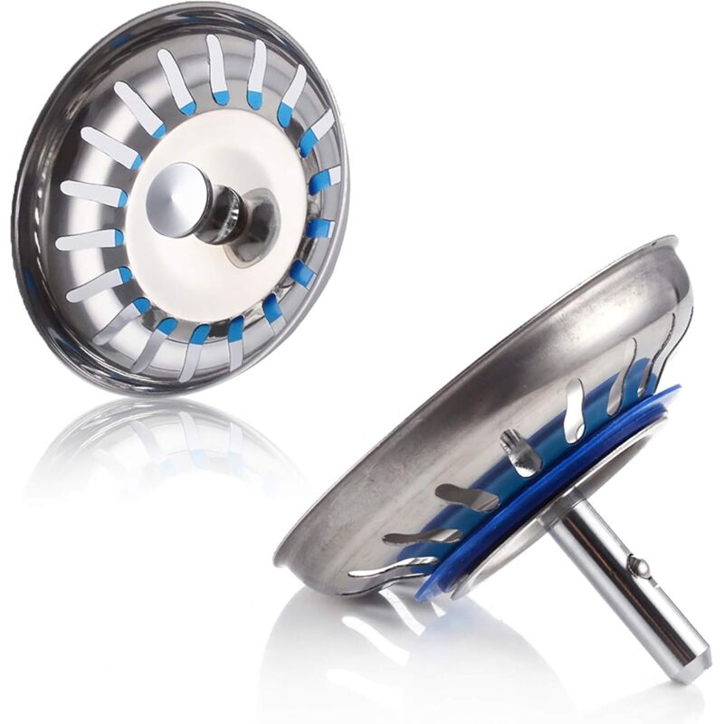 Filtro Per Lavello In Acciaio Inox Sus304 Tappo Per Lavello Da Cucina Filtri Filtro Per Lavello Tappo Per Lavello Cestello Per Lavello 2 Pezzi Lucidato - Diametro Foro Filtro 80 Mm