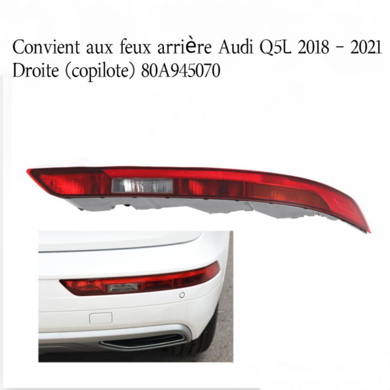 Per Audi Q5 2018 2019 2020 2021 80a945070 Paraurti Posteriore Riflettori Luce Fanale Posteriore Inferiore Sostituzione Fanale Posteriore Destro (colore: Lato Destro)