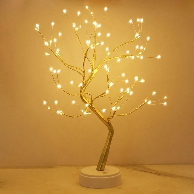 Albero Luminoso A Led Forehill, Albero Luminoso Bianco Caldo, Lampada Per Albero Luminoso Con Rami Regolabili, 108 Led, Per Decorazioni Per Feste Di Matrimonio, Alimentato Tramite Usb/batteria