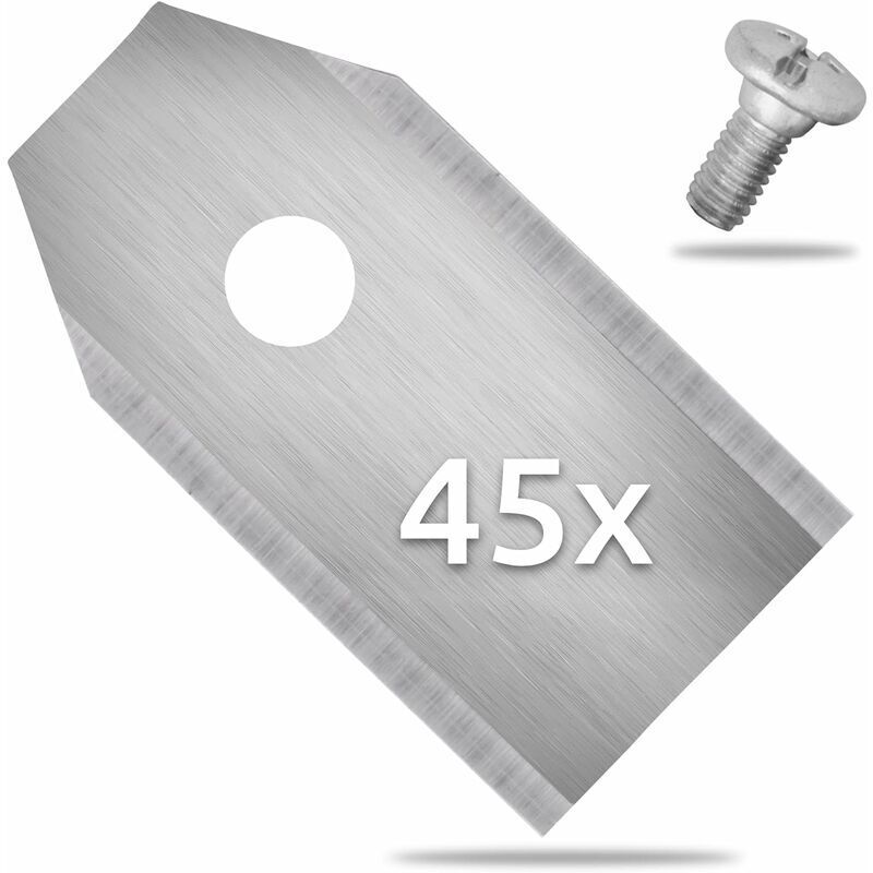 Lama Per Tosaerba Choyclit, 45 Lame Di Ricambio In Acciaio Inossidabile, Lama Per Tosaerba Robot Compatibile Con Husqvarna Automower/gardena/yardforce/sileno/mcculloch - Con Viti