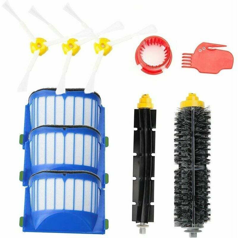 Accessori Irobot Roomba Serie 600, Kit Di Manutenzione Con Spazzole E Filtri Per Roomba Serie 600 605 610 612 615 620 630 645 650 660 670 675 680 681 695 696. Kit Da 10 Pezzi
