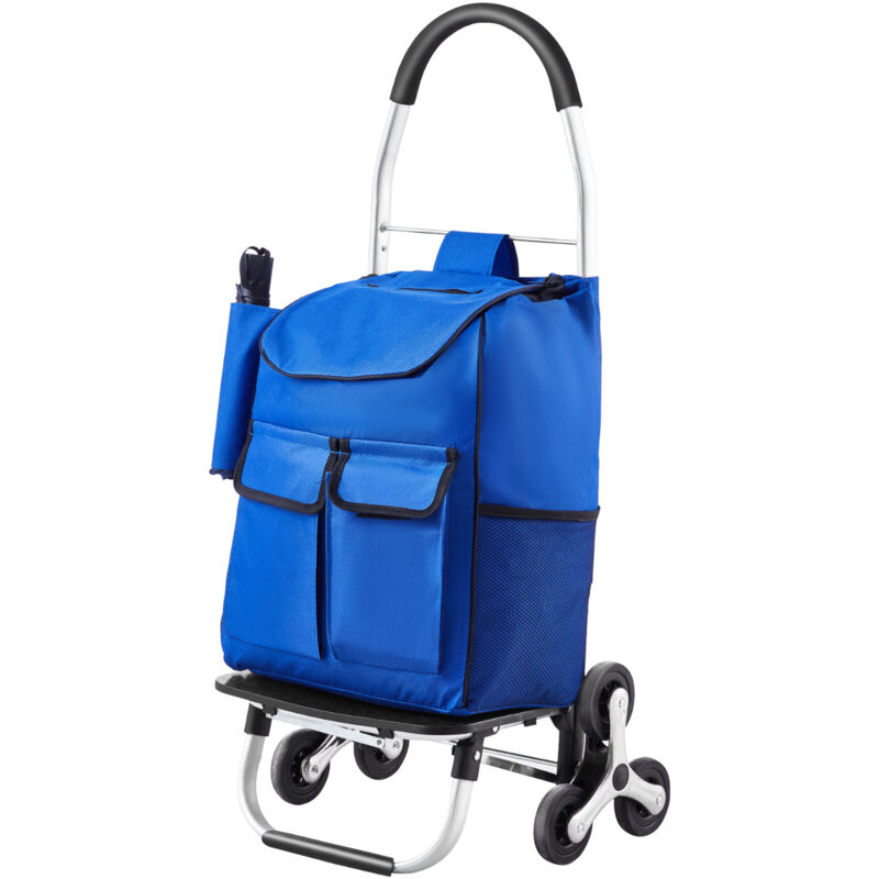 Mophorn Carrello Saliscale 36l, Carrello Pieghevole Per La Spesa Con 6 Ruote E Borsa In Tessuto Oxford, Carrello Per La Spesa E La Lavanderia Per Una Facile Salita, Pieghevole E Portatile Per La Spesa