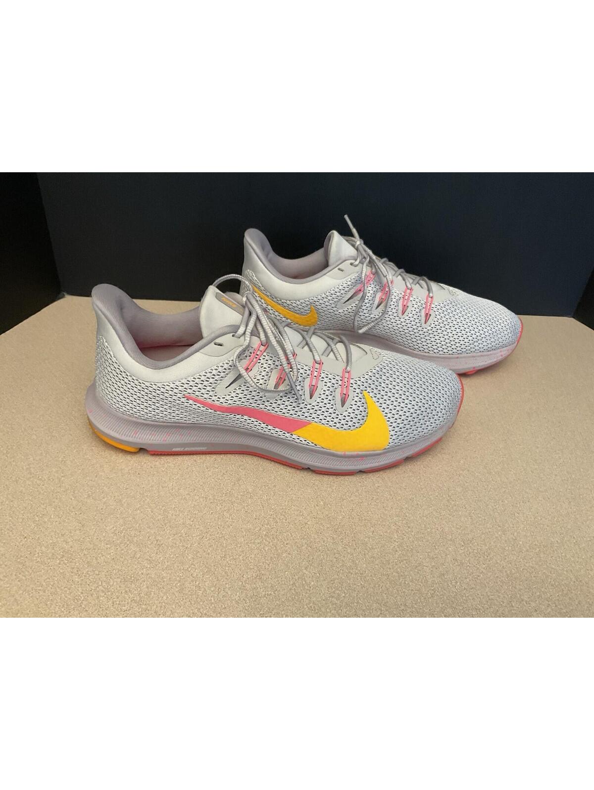 Nike Shoes | Womens Nike Nike Quest 2 Grey/Pink/Laser Orange Running Shoes. Size 10. Nice!!! | Color: Orange/Pink | Size: 10