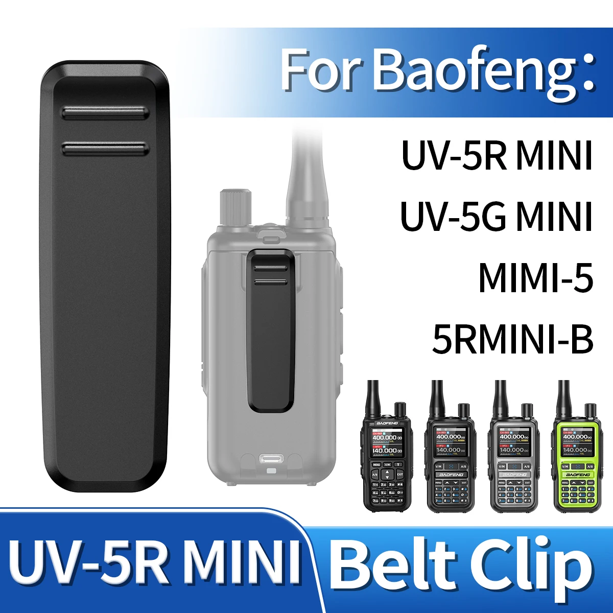 1/2/5 Stück Baofeng UV-5R Mini Walkie-Talkie Gürtelclip Ersatzteil Rückenclip für Baofeng UV-5R Mini Mini 5 2-Wege-Funkgerät Zubehör Image