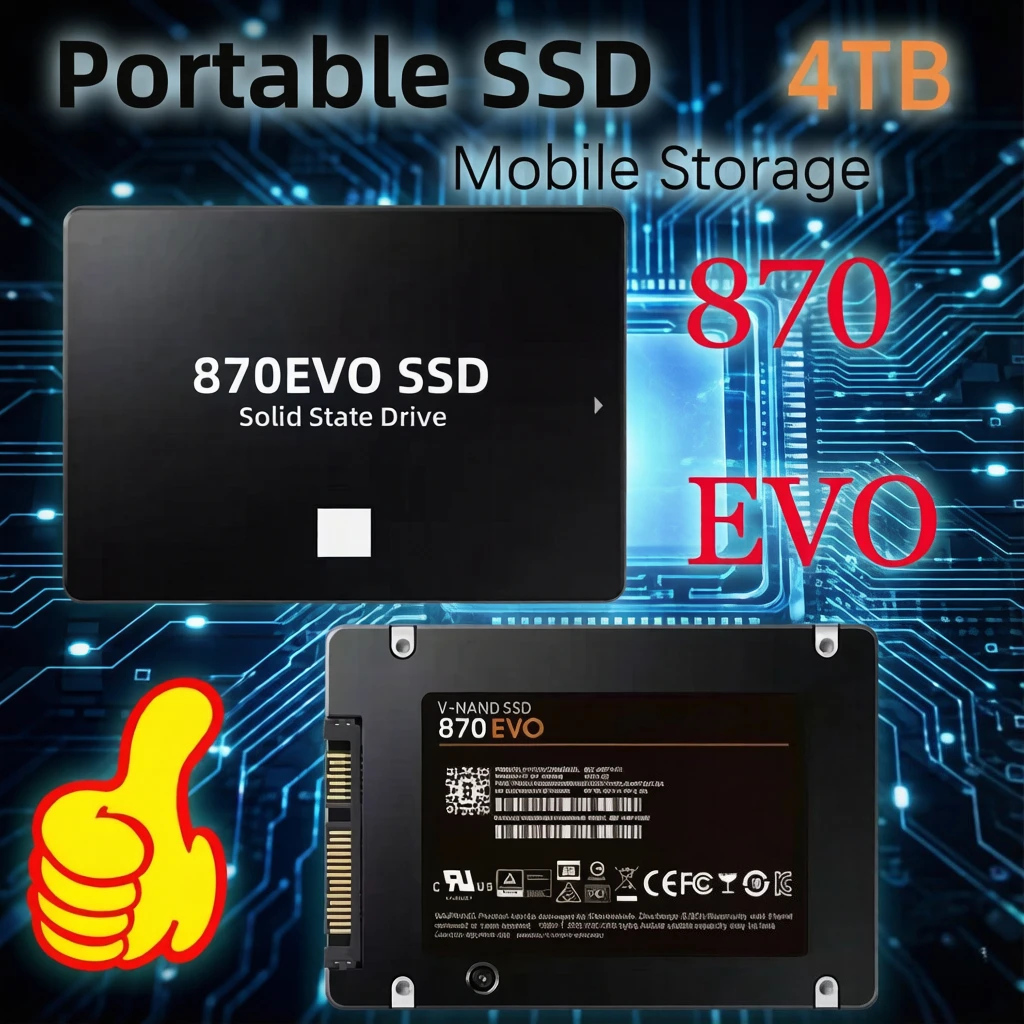 2026 Neue 4TB Solid State Disk SSD 870 EVO mit 1TB Externer Solid State Drive 2TB Interne HDD Festplatten für Laptop Desktop Image