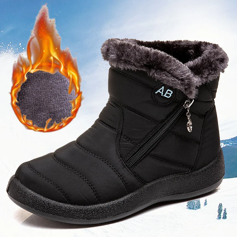 Winter Frauen Stiefel dicken Boden Stiefeletten Frauen wasserdichte Stiefel Mode Frauen Schuhe einfarbige Damenschuhe weibliche Turnschuhe