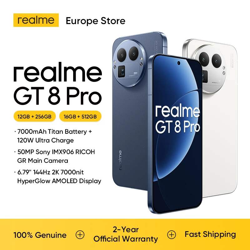 realme GT8Pro Smartphone 5G 7000 mAh Snapdragon 8 Elite Gen 5 Android 16 AMOLED Image