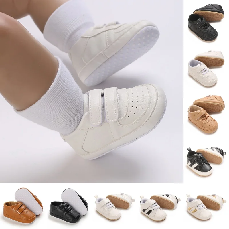 Modische, minimalistische First-Kicks-Sneaker für Säuglinge und Kleinkinder von 0–18 Monaten, bequeme Starter-Schuhe, Kleinkindschuhe