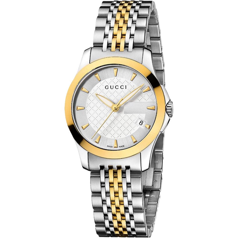 Gucci G-Timeless YA126511 Zweifarbige Damenuhr - Elegant und vielseitig