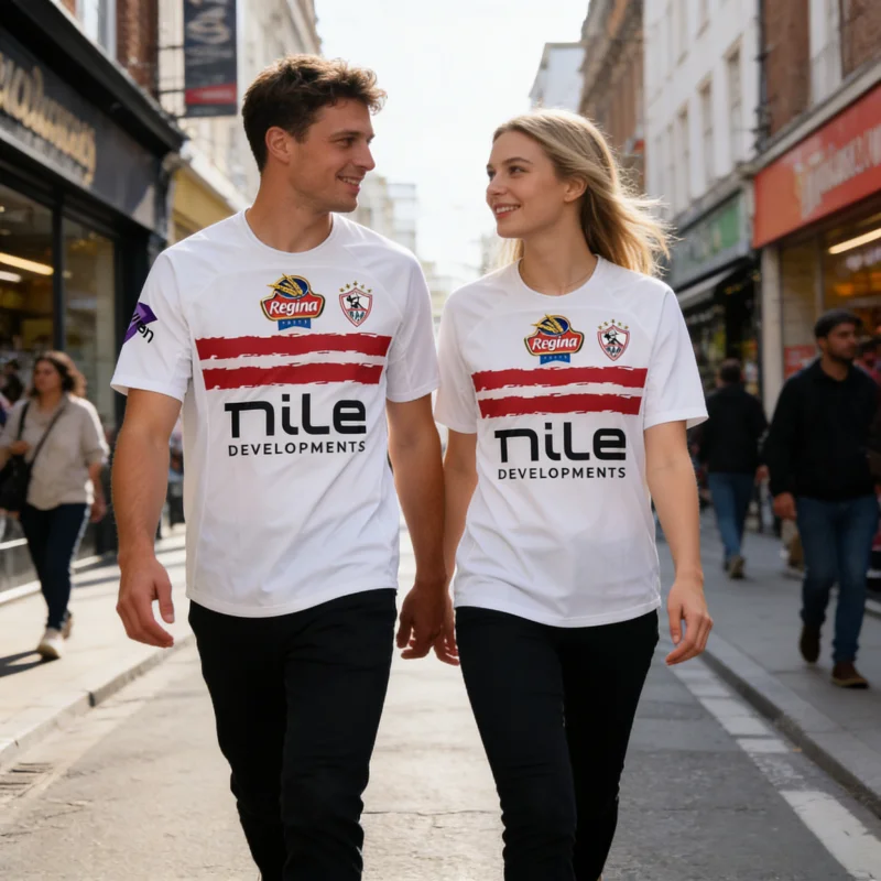 Maillot de football domicile Zamalek SC Ligue égyptienne de première division, T-shirt homme à séchage rapide, Vêtement de sport automne, Tenue de surf, Plage