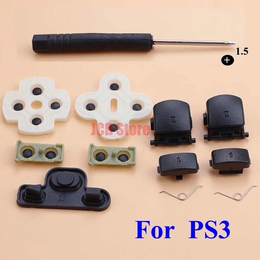 JCD Für PS3 Controller L1 R1 L2 R2 Trigger Tasten Leitfähigen Gummi Taste Reparatur Teile ABCD Image