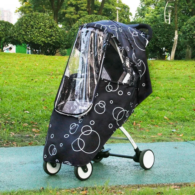 Universeller Regenschutz für Kinderwagen Wetterschutz Kinderwagen-Windschutz Regenmantel Neugeborenen-Windschutz Kinderwagen-Zubehör Image