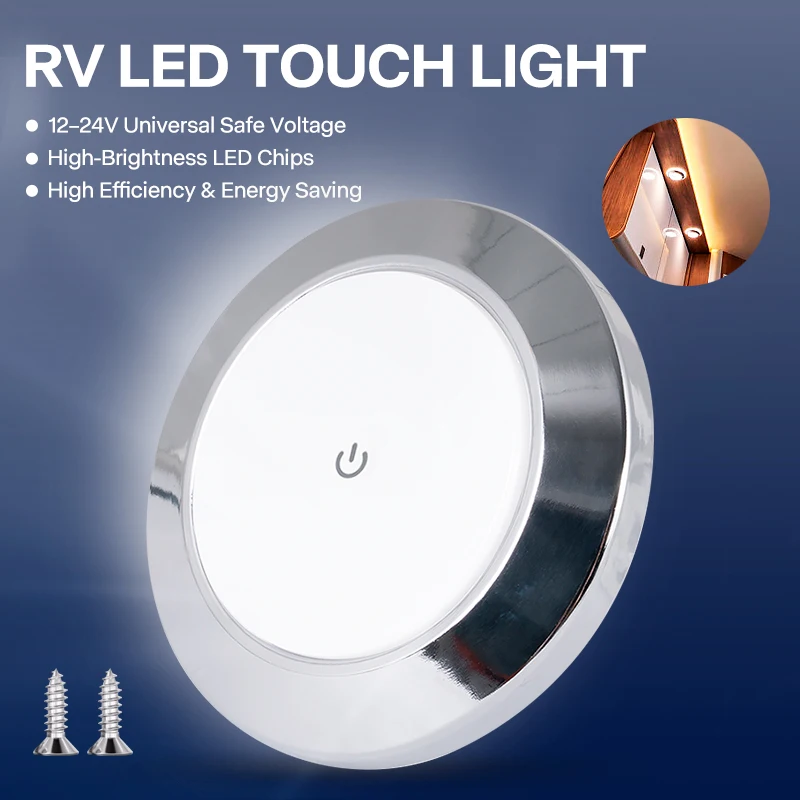 12V24 Touch Lampe RV Innen Decke LED Licht mit Dimmer Schalter Auto Innen Led Runde Licht RV Innen Dach Lampe für Boot