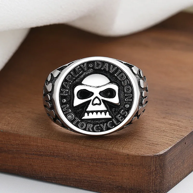 Retro Biker Schädel Ring Männer Frauen Rock Hip-hop Offenen Ring Für Harley Davidson Electra Glide Ultra Klassische 1250 S PA 1250 S PA1250