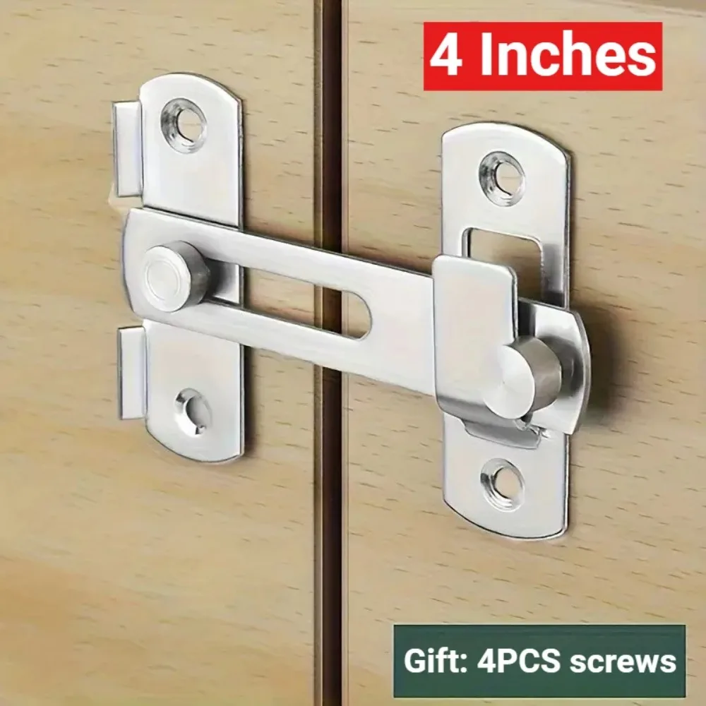 3/4 Zoll Premium 304 Edelstahl-Schiebestift-Diebstahlschutz-Türschloss, für Lagertüren, Kleiderschranktüren, Fensterbeschläge und Zubehör Image