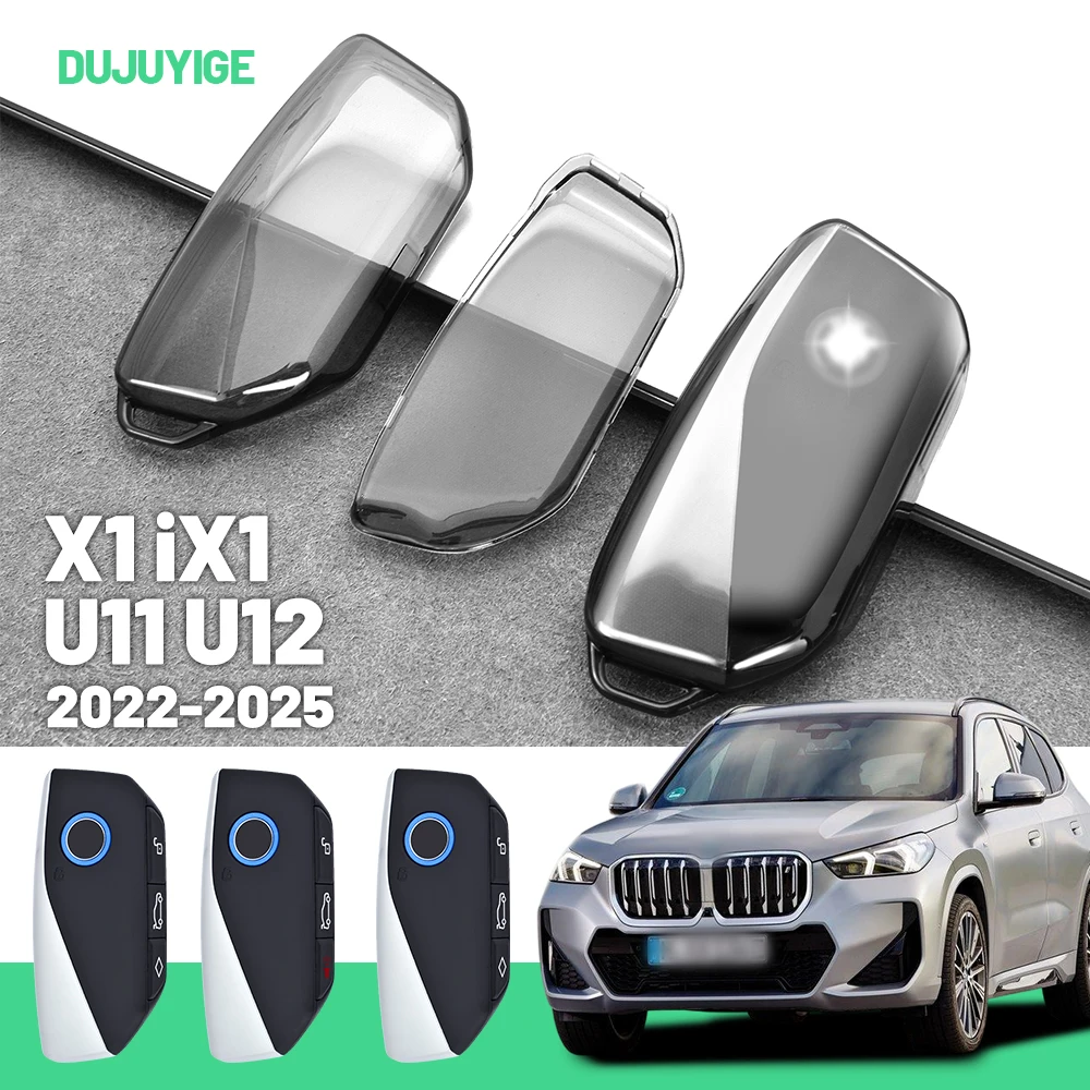 Klar TPU Auto Schlüssel Fall Für BMW X1 iX1 U11 U12 2022-2026 Schlüssel Fob Abdeckung Schutz Shell auto Zubehör 2023 2024 2025 Image