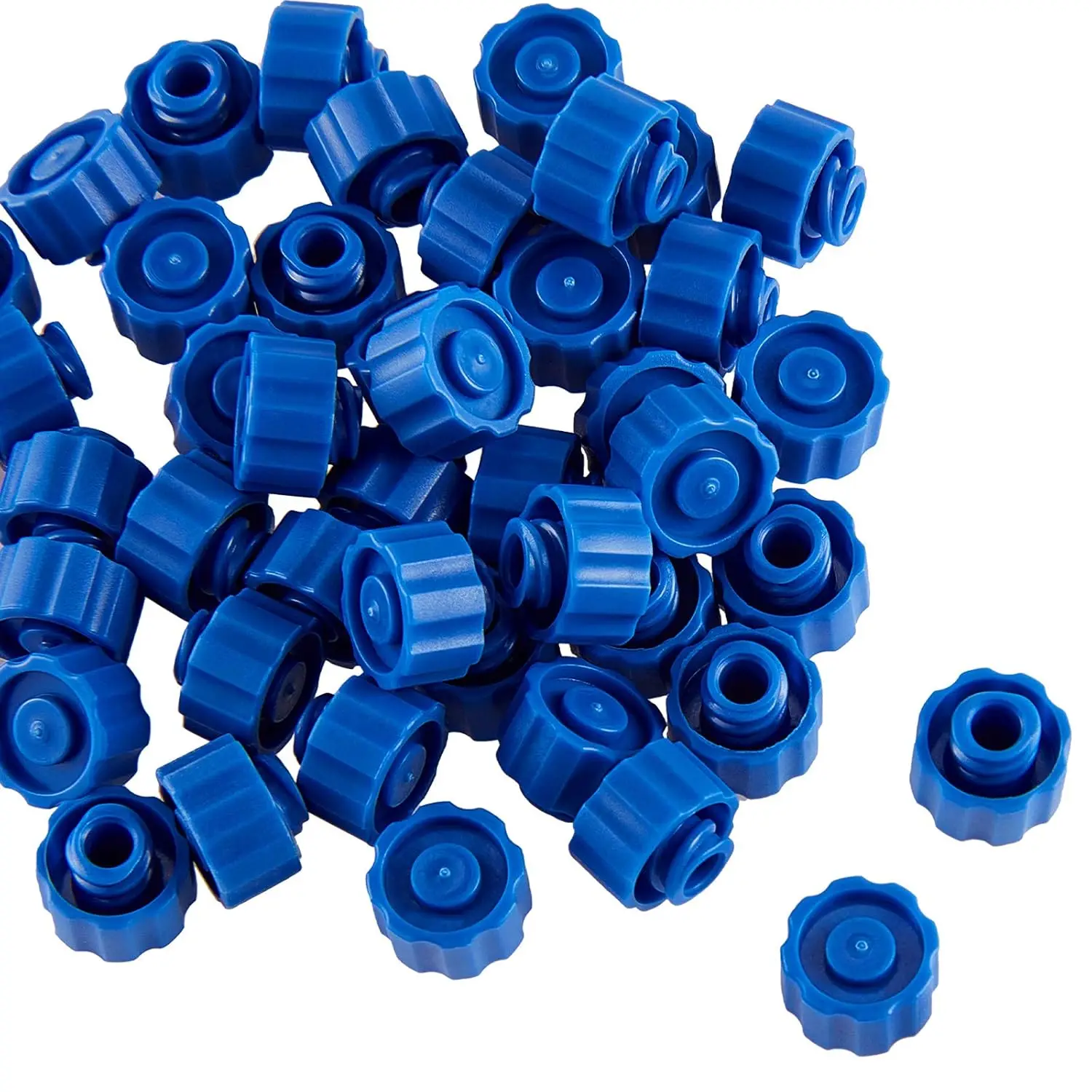 50 Stück Spritzennadelkappen, einfach zu verteilende Spritzennadelkappen für Fütterungsschläuche, Laborbedarf Image
