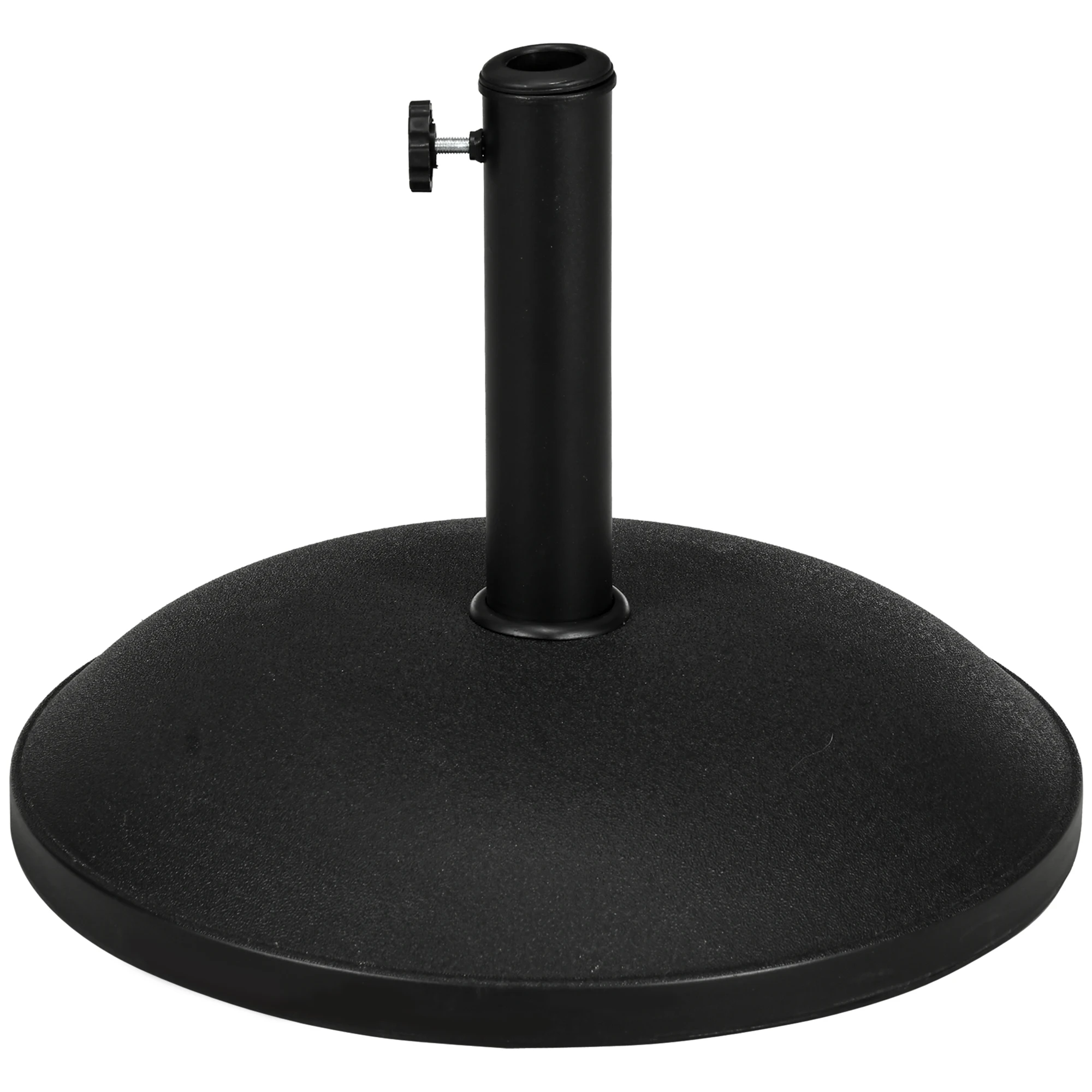 Sonnenschirmständer, 3-fach verstellbar, Zement, 25 kg, Schwarz