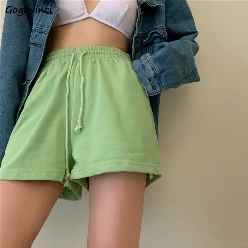 Frauen Shorts solide gemütliche einfache lässige lose Hipster laufen atmungsaktive All-Match Streetwear heiße Teenager weites Bein Hosen Sommer Image