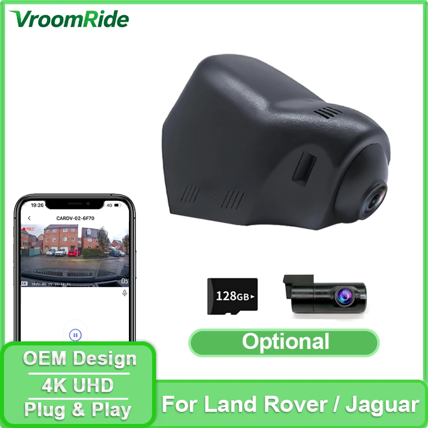 Dashcam für Land Rover Discovery Sport Range Rover Evoque Jaguar E F PACE XE XF XJ XJL XEL 4K UHD Auto-DVR-Kamera Einfache Installation Image