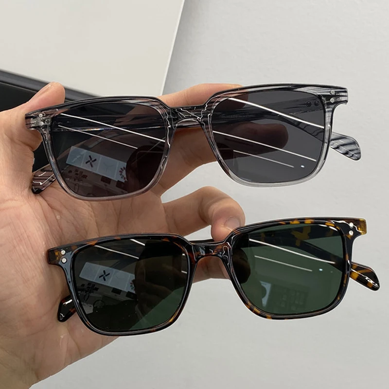 Fashion Square Fahrer Sonnenbrille Männer Vintage Shades Männliche Sonnenbrille Marke Design Spiegel Retro Oculos De Sol Masculino Image