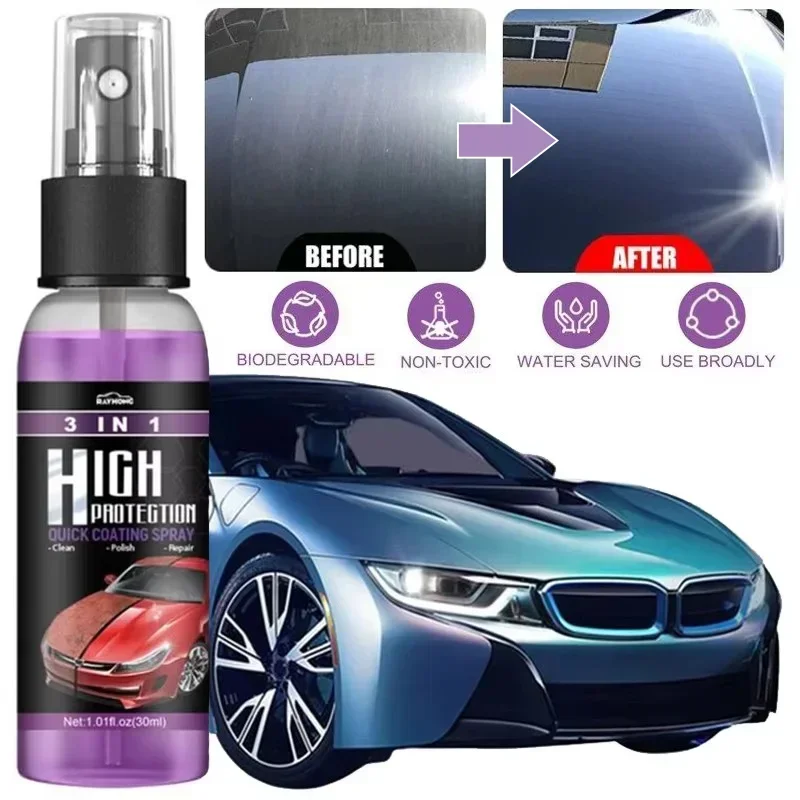 Auto-Reinigungsmittel Beschichtungsspray Kratzerentferner Nano-Keramikbeschichtung Polier-Sprühwachs Auto-Zubehör Image