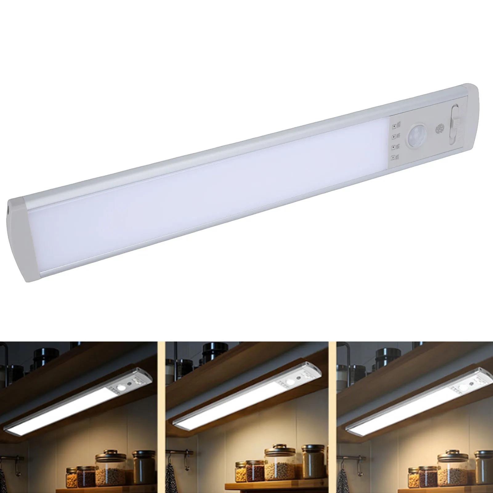 2er-Pack Unterbauleuchten Kabellose Bewegungssensor-Magnetleuchte für Küche Treppen Bewegungssensor-Licht für Innenräume