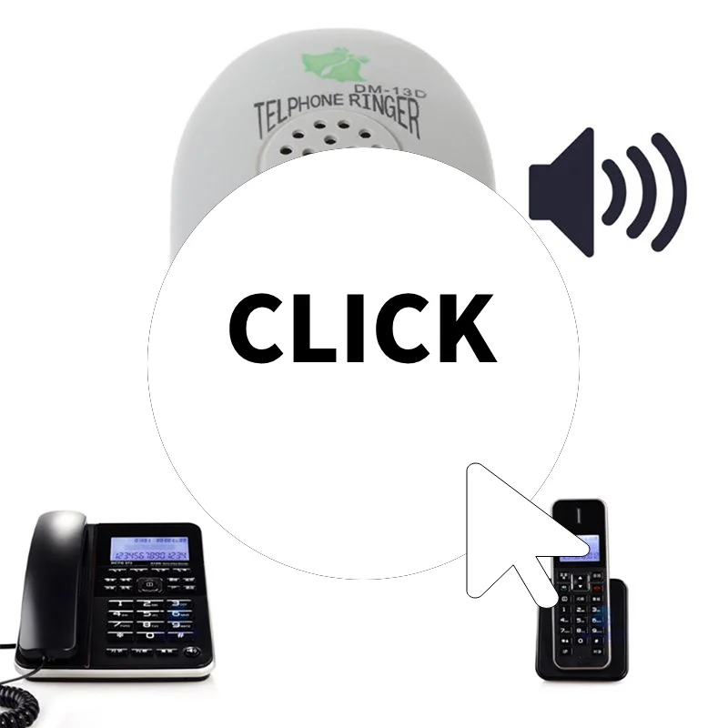 Amplificateur de téléphone fixe, sonnerie de cloche, anneau téléphonique Extra fort pour personnes âgées