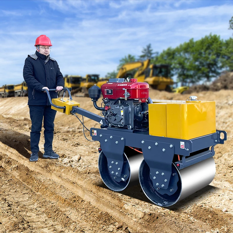 Nuovo Rullo Compattatore Stradale del Produttore, Rullo Vibrante per Asfalto a Doppio/Singolo Tamburo, Rullo a Spinta
