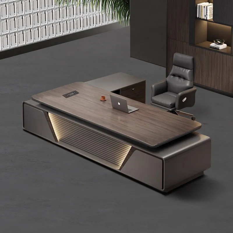 Luxuriöser Bürotisch L One Action Table PC-Schreibtisch Gaming Höhenverstellbarer Schreibtisch Bewegungstische Maschinen-Schreibtische Arbeitstische