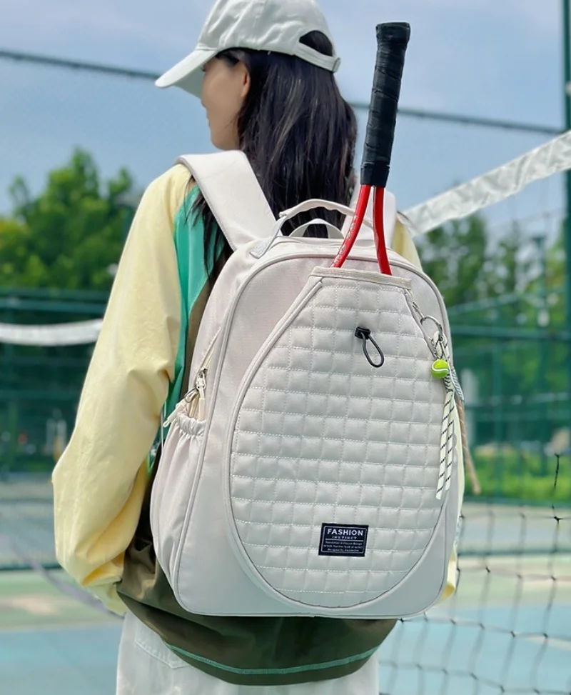 Sac de sport pour raquettes de tennis et badminton, capacité 2 raquettes, compartiment à chaussures séparé, sac à dos de sport pour activités de plein air
