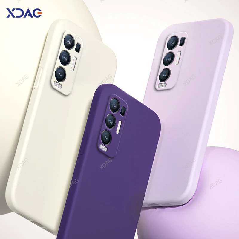 Original Candy Back Cover für OPPO Reno5 K Z Reno 5 Pro Plus Pro+ 5K 5Z 5G Luxus quadratische flüssige Silikon weiche klassische Handyhülle Image