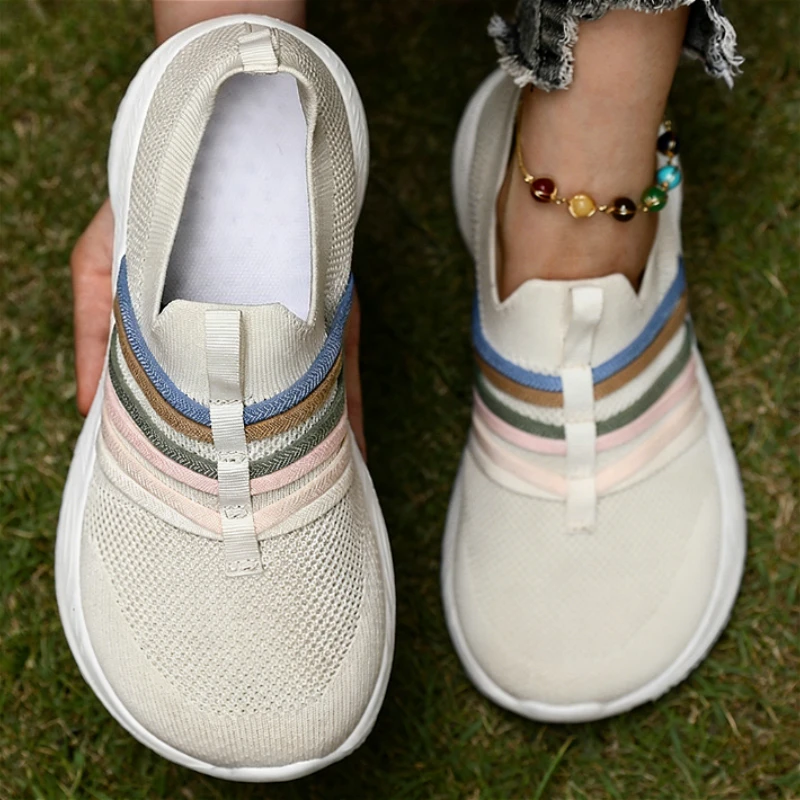 Neue breite, letzte Schuhe für Damen, bequem, weich, minimalistisch, modisch, Wanderschuhe, Outdoor, Tennis, langsames Laufen, Damen-Plateauschuh Image