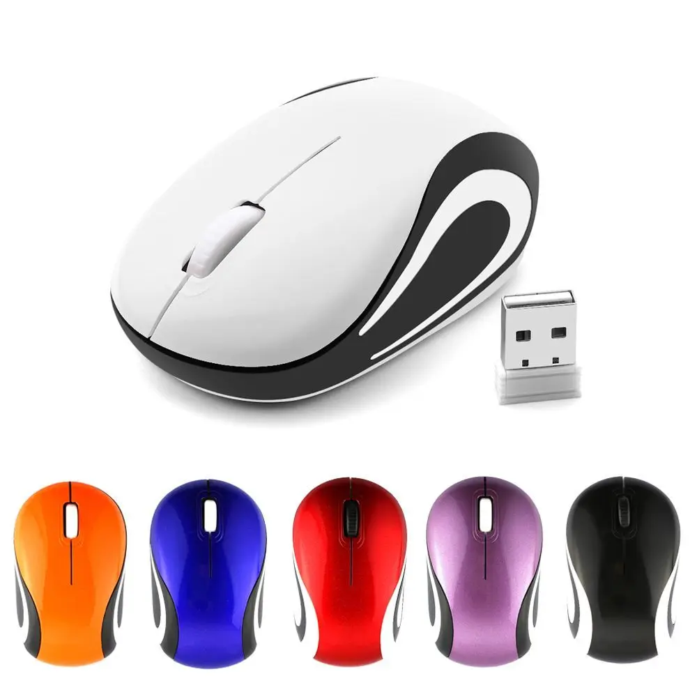 Nette Mini 2,4 GHz Drahtlose Maus USB Tragbare Optische Mause Computer Gaming Mäuse Für PC Laptop Schnurlose Computer Peripheriegeräte Image