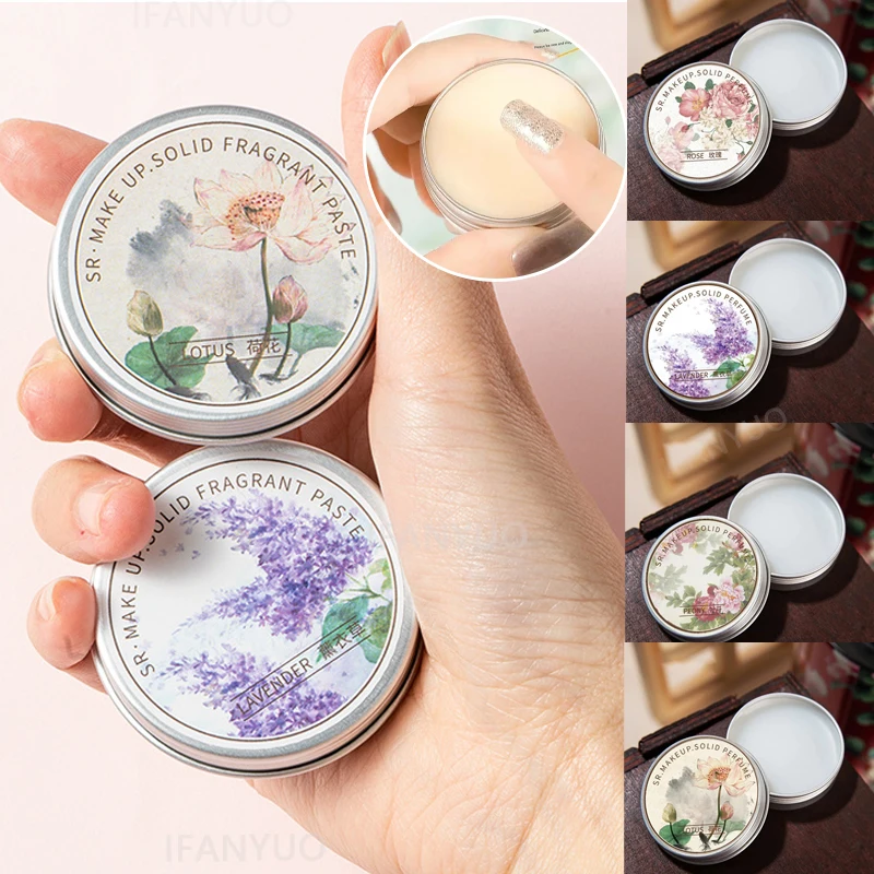Festes Parfüm, tragbarer fester Balsam, langanhaltende Düfte, blumiges festes Parfüm, Jasmin-Rose für romantische Seelen, für Dating-Damen Image