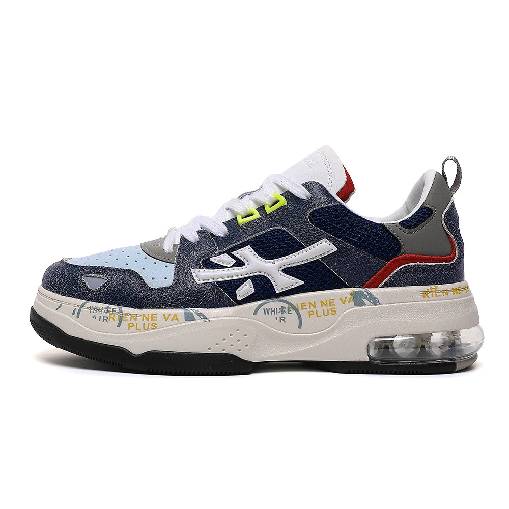 Herren 483 Style Retro Sneakers Graffiti Dicke Sohle Luftkissen Freizeitschuhe Atmungsaktive Rutschfeste Plattform Sportschuhe
