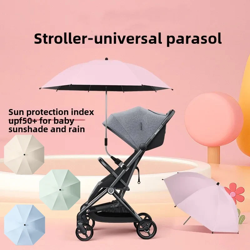 Baby-Kinderwagen Sonnenschutz Baby-Dreirad Universeller Handschieber Kinderwagen-Regenschirm Kinder-Lauflernhilfe Sonnenschutz
