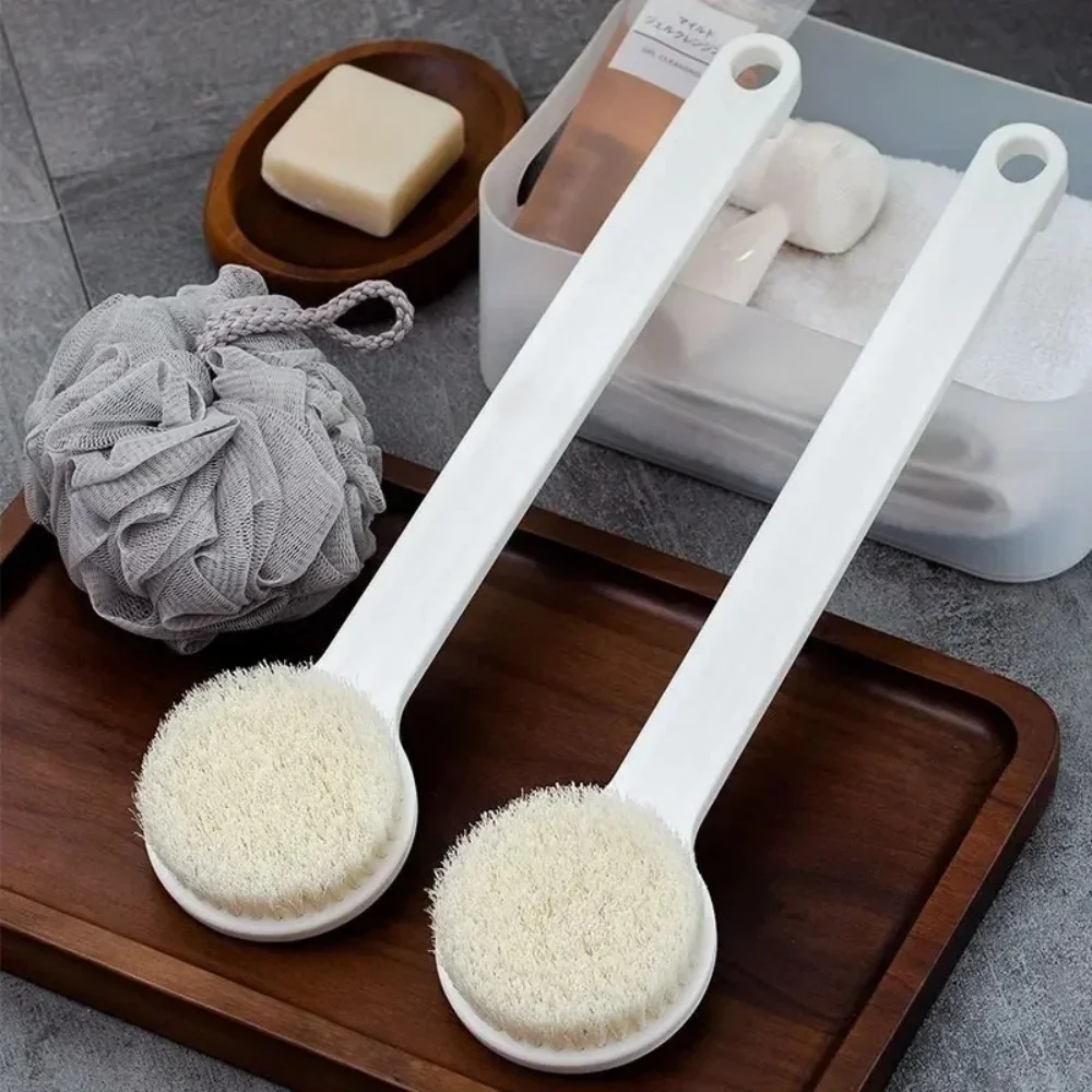 Neueste Bad Pinsel Langen Griff Peeling Peeling Haut Massagegerät Peeling Bad Pinsel Zurück Körper Bad Dusche Reinigung Pinsel Image