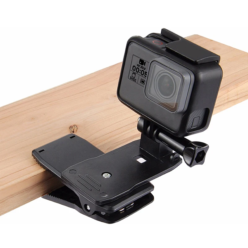 360-Grad-Drehbare Rucksack-Hutclip-Klemme für GoPro Hero 5 3 4 Session SJCAM SJ4000 für Xiaomi Yi 4K Go Pro Zubehör Image