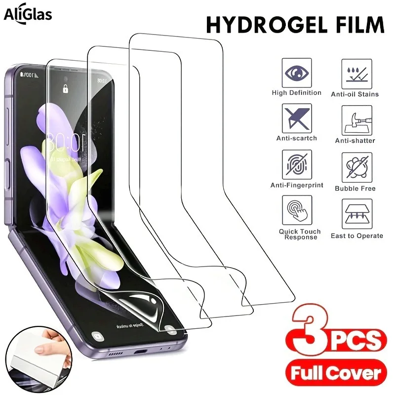 3Pcs Hydrogel Film für Samsung Z Flip 7 6 5 4 3 TPU Screen Protector Für Samsung Z Flip 3 4 5 6 7 Telefon Weiche Schutz Film Image