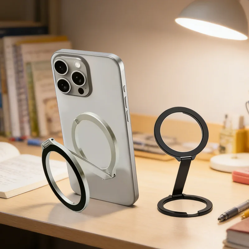 Universeller Faltbarer Doppelseitiger Magnetischer Telefonhalter für Magsafe Fitness-Studio Laufband Auto Klappbarer Smartphone-Ständer Image
